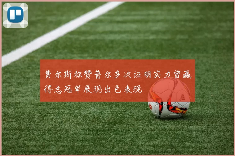 费尔斯称赞普尔多次证明实力曾赢得总冠军展现出色表现